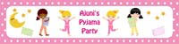 Pyjama party theme Water bottle wrappers